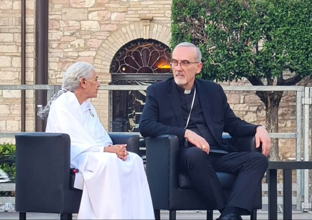 With Cardinal Pierbattista Pizzaballa after the inauguration of the Global House of Friendship and Hope, Assisi, Italy, August 2026. With Cardinal Pierbattista Pizzaballa after the inauguration of the Global House of Friendship and Hope, Assisi, Italy, August 2026.